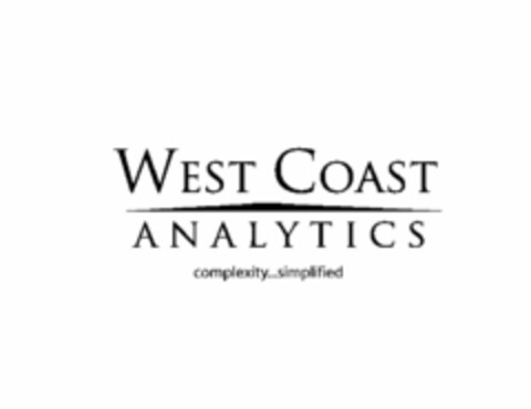 WEST COAST ANALYTICS COMPLEXITY...SIMPLIFIED Logo (USPTO, 05.07.2017)