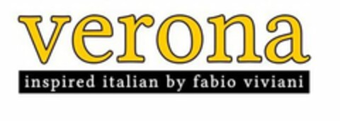 VERONA INSPIRED ITALIAN BY FABIO VIVIANI Logo (USPTO, 09.06.2019)