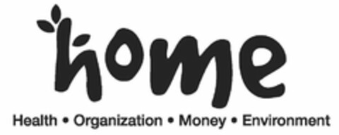 HOME HEALTH · ORGANIZATION · MONEY · ENVIRONMENT Logo (USPTO, 20.03.2009)