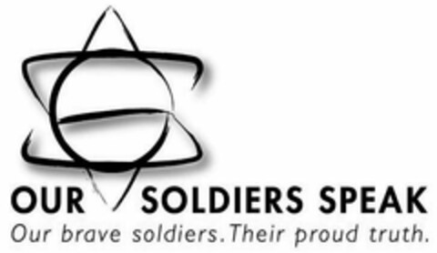 OUR SOLDIERS SPEAK OUR BRAVE SOLDIERS. THEIR PROUD TRUTH. Logo (USPTO, 09.02.2012)