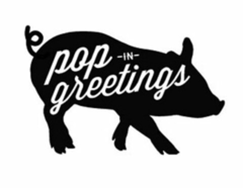 POP -IN- GREETINGS Logo (USPTO, 06.05.2014)