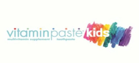 VITAMINPASTE KIDS MULTIVITAMIN SUPPLEMENT TOOTHPASTE Logo (USPTO, 28.07.2016)
