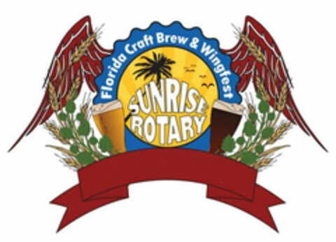 FLORIDA CRAFT BREW & WINGFEST SUNRISE ROTARY Logo (USPTO, 20.04.2018)