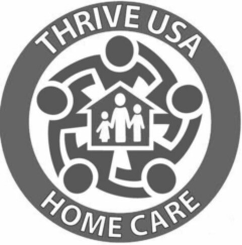 THRIVE USA HOME CARE Logo (USPTO, 04.06.2019)