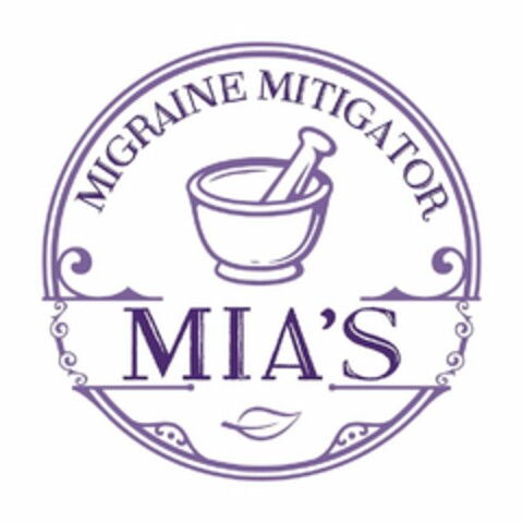 MIA'S MIGRAINE MITIGATOR Logo (USPTO, 21.10.2019)