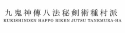 KUKISHINDEN HAPPO BIKEN JUTSU TANEMURA-HA Logo (USPTO, 11.03.2020)