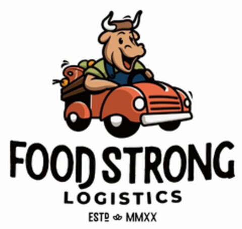 FOOD STRONG LOGISTICS ESTD MMXX Logo (USPTO, 01.04.2020)