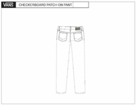 VANS CHECKERBOARD PATCH ON PANT Logo (USPTO, 12.08.2010)