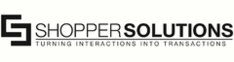 SS SHOPPERSOLUTIONS TURNING INTERACTIONS INTO TRANSACTIONS Logo (USPTO, 12/09/2013)