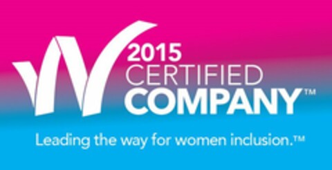 W CERTIFIED COMPANY LEADING THE WAY TO WOMEN INCLUSION Logo (USPTO, 30.01.2015)