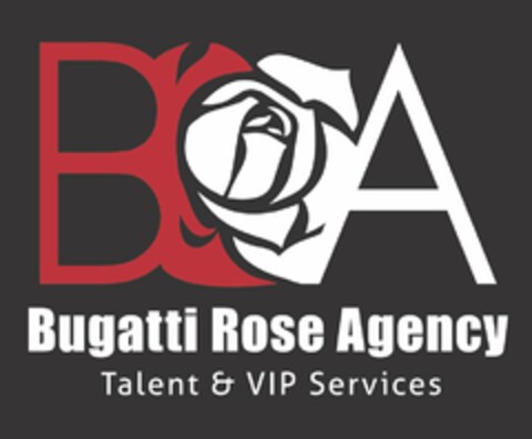 B A BUGATTI ROSE AGENCY TALENT & VIP SERVICES Logo (USPTO, 09.07.2015)