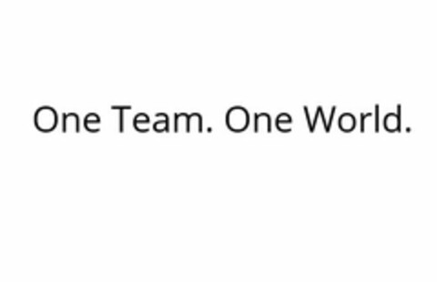 ONE TEAM. ONE WORLD Logo (USPTO, 19.08.2015)