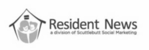 RESIDENT NEWS A DIVISION OF SCUTTLEBUTT SOCIAL MARKETING Logo (USPTO, 06.04.2016)