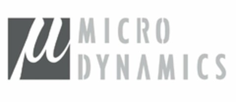 µ MICRO DYNAMICS Logo (USPTO, 04.01.2018)
