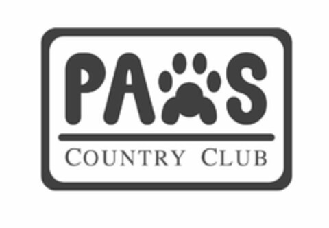 PAWS COUNTRY CLUB Logo (USPTO, 05.03.2019)