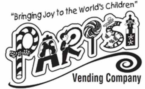 "BRINGING JOY TO THE WORLD'S CHILDREN" PARISI VENDING COMPANY Logo (USPTO, 25.06.2019)