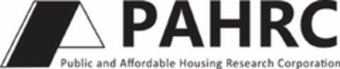 PAHRC PUBLIC AND AFFORDABLE HOUSING RESEARCH CORPORATION Logo (USPTO, 08.07.2019)