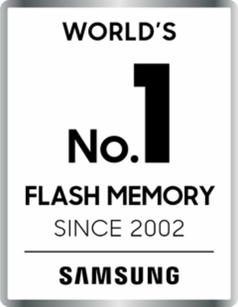 WORLD'S NO.1 FLASH MEMORY SINCE 2002 SAMSUNG Logo (USPTO, 12.12.2019)