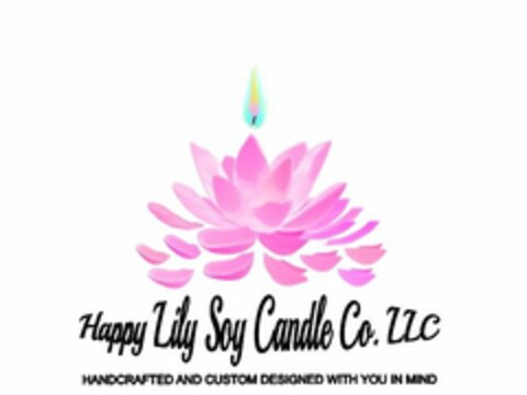 HAPPY LILY SOY CANDLE CO. LLC HANDCRAFTED AND CUSTOM DESIGNED WITH YOU IN MIND Logo (USPTO, 19.06.2020)