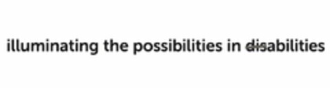 ILLUMINATING THE POSSIBILITIES IN DISABILITIES Logo (USPTO, 08/31/2020)