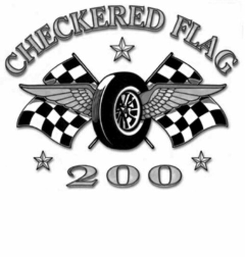 CHECKERED FLAG 200 Logo (USPTO, 23.09.2011)