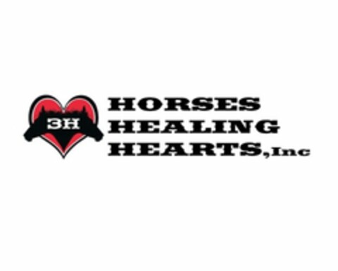 3H HORSES HEALING HEARTS, INC Logo (USPTO, 11.01.2017)