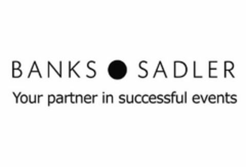 BANKS · SADLER YOUR PARTNER IN SUCCESSFUL EVENTS Logo (USPTO, 08/02/2017)