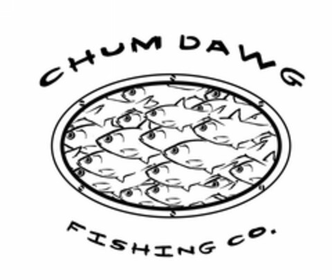 CHUM DAWG FISHING CO. Logo (USPTO, 12/19/2017)