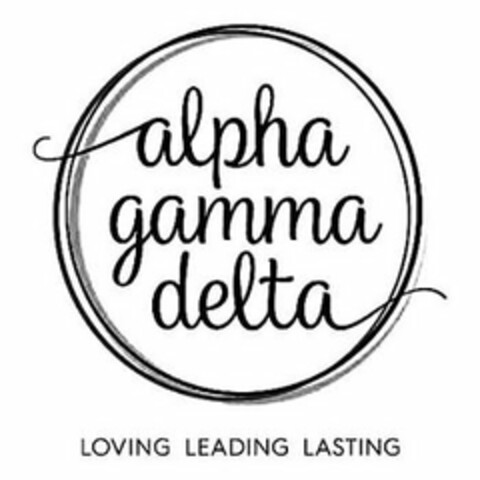 ALPHA GAMMA DELTA LOVING LEADING LASTING Logo (USPTO, 11.04.2019)