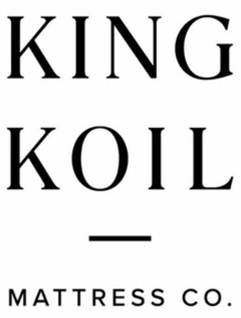 KING KOIL MATTRESS CO. Logo (USPTO, 24.05.2019)