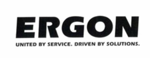 ERGON UNITED BY SERVICE. DRIVEN BY SOLUTIONS. Logo (USPTO, 30.01.2020)