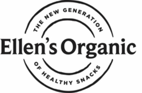 ELLEN'S ORGANIC THE NEW GENERATION OF HEALTHY SNACKS Logo (USPTO, 18.08.2020)