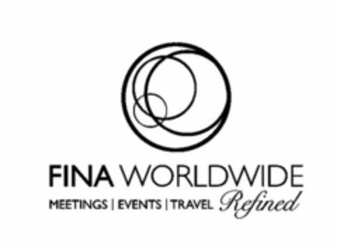 FINA WORLDWIDE MEETINGS | EVENTS | TRAVEL REFINED Logo (USPTO, 31.10.2012)