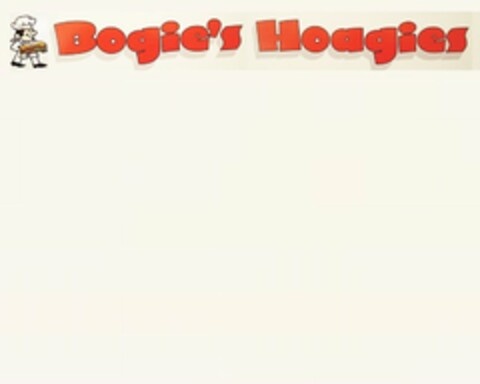 BOGIE'S HOAGIES Logo (USPTO, 21.11.2012)