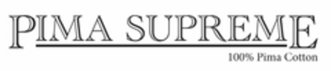 PIMA SUPREME 100% PIMA COTTON Logo (USPTO, 10.08.2015)