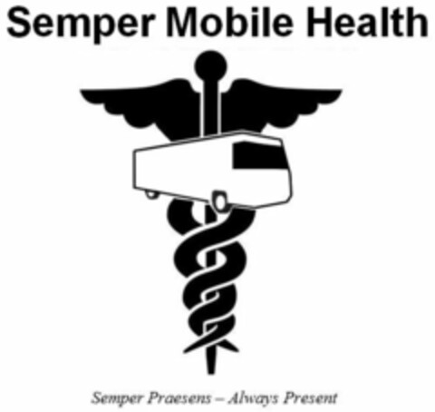 SEMPER MOBILE HEALTH SEMPER PRAESENS - ALWAYS PRESENT Logo (USPTO, 14.11.2015)
