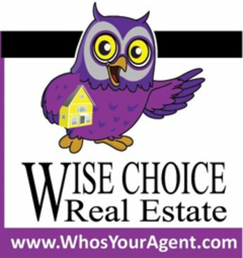 WISE CHOICE REAL ESTATE WWW.WHOSYOURAGENT.COM Logo (USPTO, 03.11.2016)