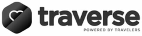 TRAVERSE POWERED BY TRAVELERS Logo (USPTO, 03/15/2018)