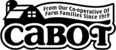 CABOT FROM OUR CO-OPERATIVE OF FARM FAMILIES SINCE 1919 Logo (USPTO, 10.05.2018)