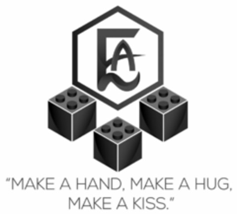 "MAKE A HAND, MAKE A HUG, MAKE A KISS." ELAF Logo (USPTO, 06/01/2018)