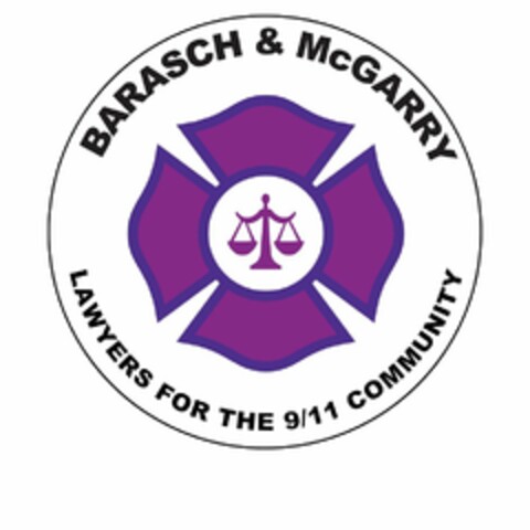 BARASCH & MCGARRY LAWYERS FOR THE 9/11 COMMUNITY Logo (USPTO, 06/14/2018)