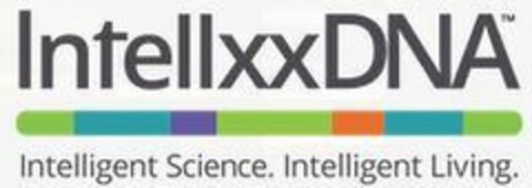 INTELLXXDNA INTELLIGENT SCIENCE. INTELLIGENT LIVING. Logo (USPTO, 03.10.2018)