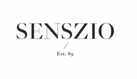 SENSZIO EST. 89 Logo (USPTO, 02/18/2019)