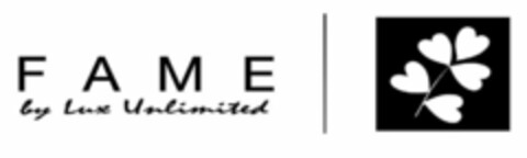 FAME BY LUX UNLIMITED Logo (USPTO, 03/17/2020)