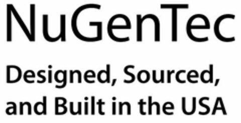 NUGENTEC DESIGNED, SOURCED, AND BUILT IN THE USA Logo (USPTO, 04/15/2020)