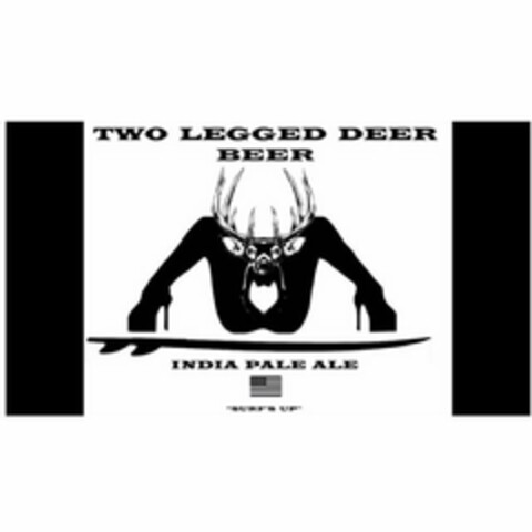 TWO LEGGED DEER BEER INDIA PALE ALE "SURF'S UP" Logo (USPTO, 06.08.2020)