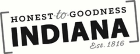 HONEST-TO-GOODNESS INDIANA EST. 1816 Logo (USPTO, 08.01.2015)