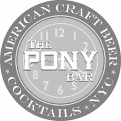 THE PONY BAR AMERICAN CRAFT BEER COCKTAILS NYC Logo (USPTO, 02.07.2019)