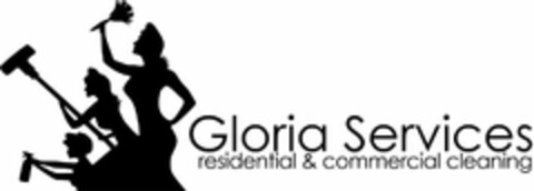 GLORIA SERVICES RESIDENTIAL & COMMERCIAL CLEANING Logo (USPTO, 27.08.2020)