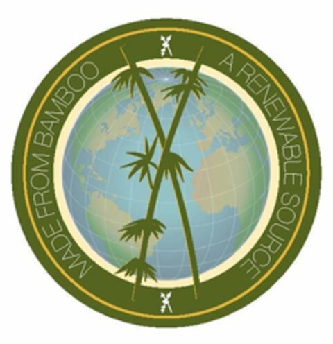 MADE FROM BAMBOO A RENEWABLE SOURCE Logo (USPTO, 07.08.2009)